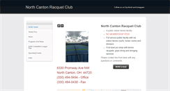 Desktop Screenshot of northcantonracquetclub.com