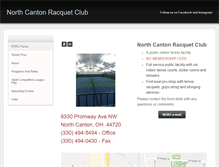 Tablet Screenshot of northcantonracquetclub.com